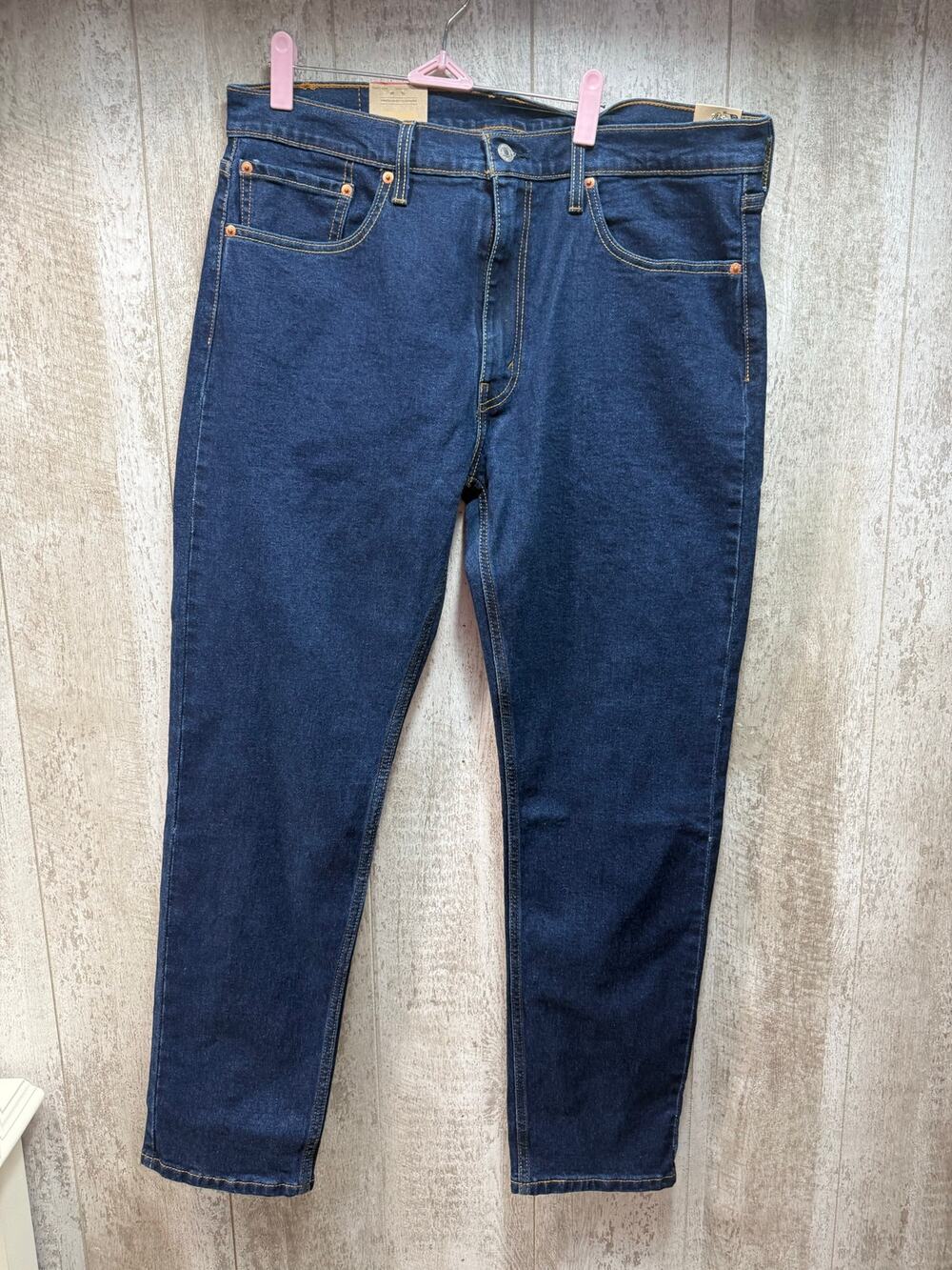 Levi’s 502 Taper Men’s Jeans 36x32 NWT Dark Wash Stretch Denim Blue